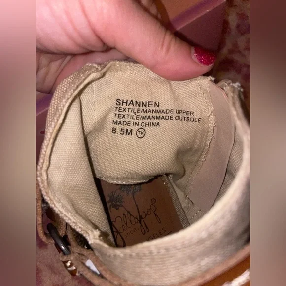 Jellypop Jelly Pop Open Toe Block Heel Sandal leather canvas shannen NEW - Picture 10 of 16